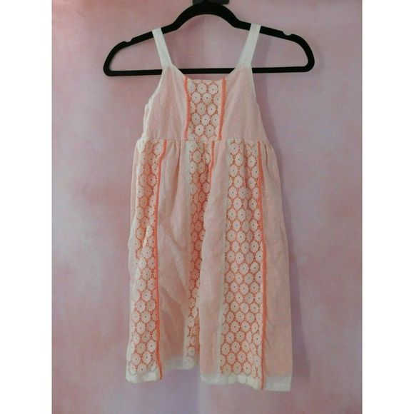 Penelope Mack Other - Penelope Mack Girls Dress Size 6 Coral Summer Sundress 100% Cotton NWT